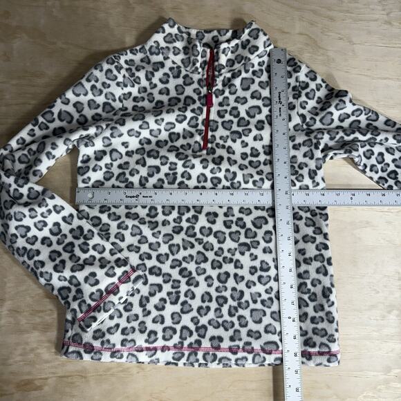 Danskin Now Leopard Print ¼‑Zip Girls Fleece Pullover XL - Picture 6 of 8